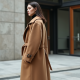 Women's Dramatic Lapel Wool Coat - Classic Edition