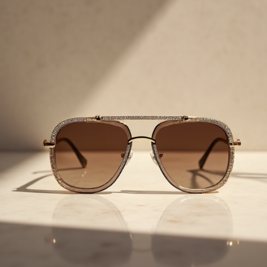 Women's Embellished Shield Shades