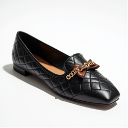 Women's Bow & Chain Ballet Flat