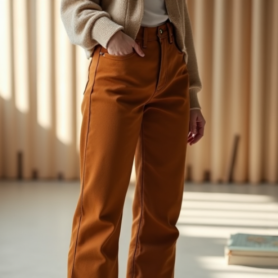 Women's Caramel Relaxed Jeans