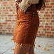 Women's Chestnut Denim Mini Skirt