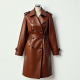 Women's 80s-Inspired Faux Leather Coat