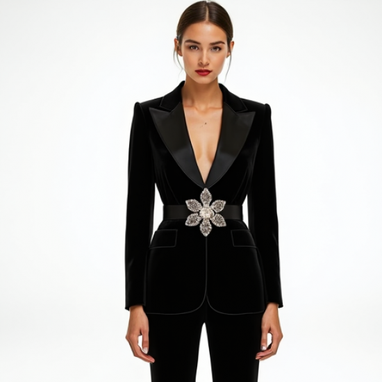 Women's Brooch Accent Co-ord