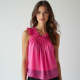 Women's Fuchsia Layered Bib Top