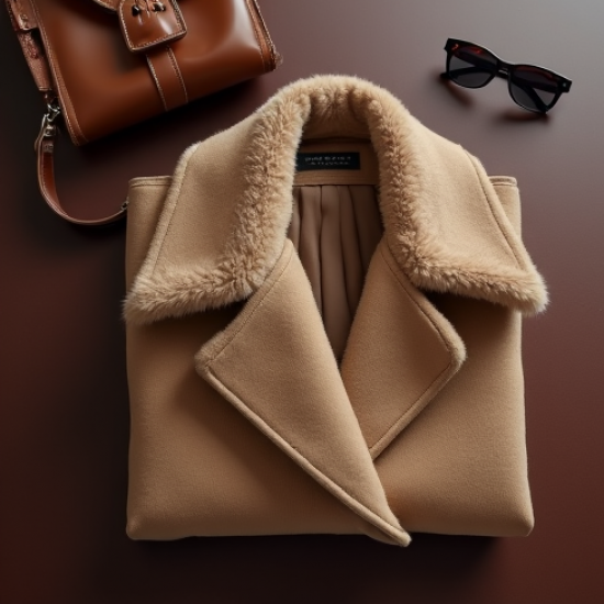 Women's Faux Fur Trim Trench