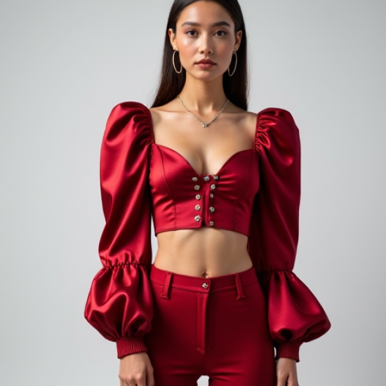 Women's Bishop Sleeve Mini Top