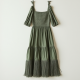 Women's Textured Fringe Tiered Dress