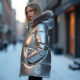 Women's Metallic Accent Puffer