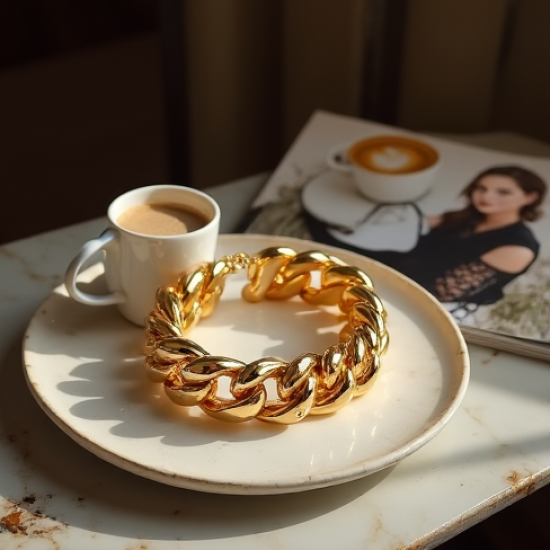 Women's Gold Chunky Link Bracelet