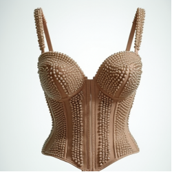 Women's Chunky Bead Embroidered Top