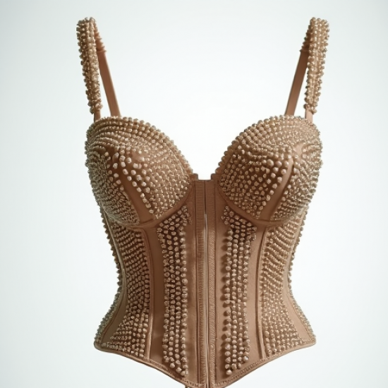 Women's Chunky Bead Embroidered Top