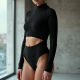 Women's Waist Cut-Out Crop Top