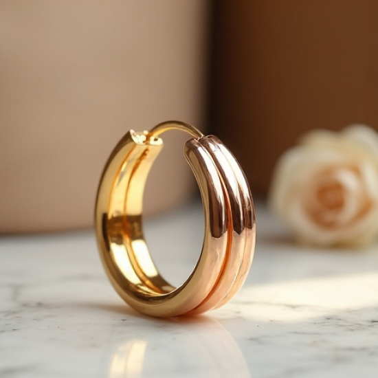 Women's Metallic Hoop Set