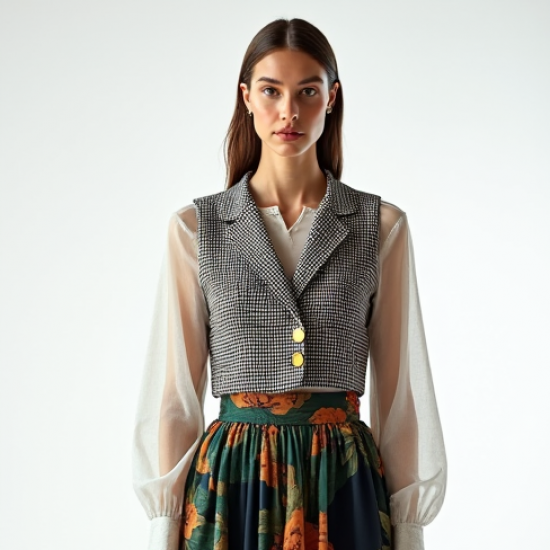 Women's Pattern Clash Layered Set