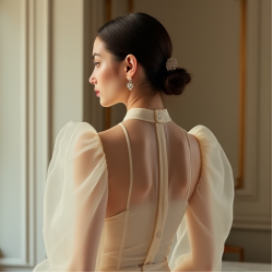 Women's Sheer Organza Blouse