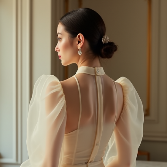 Women's Sheer Organza Blouse