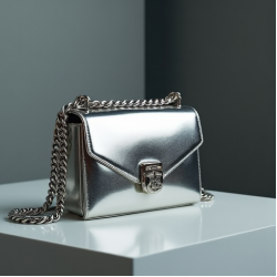 Women's Metallic Chain Bag