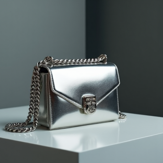 Women's Metallic Chain Bag