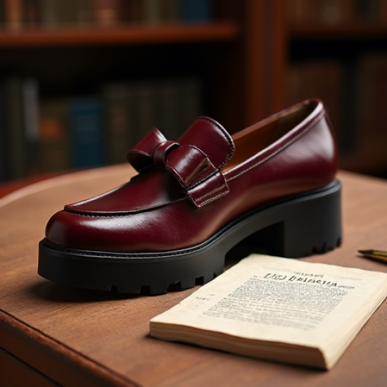 Women's Bow Chunky Heel Loafer