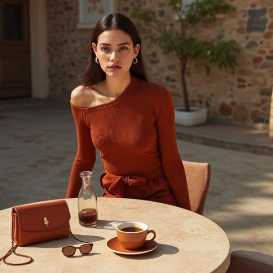 Women's Cut-Out Shoulder Knit Top