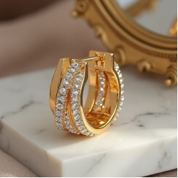 Women's Double Hoop Earrings