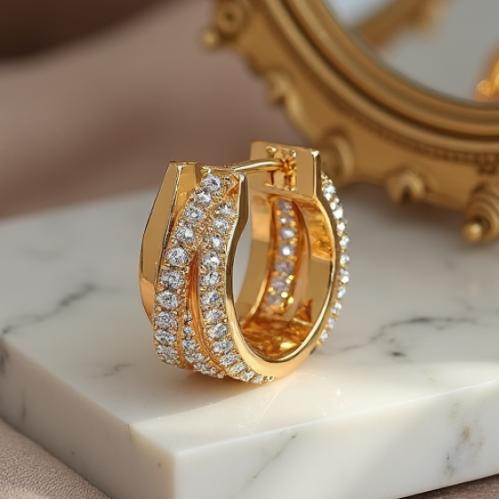 Women's Double Hoop Earrings