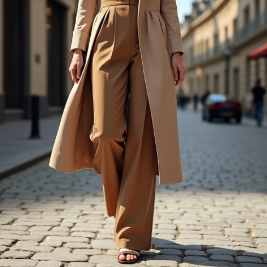 Women's Classic High Waist Wide Leg Pants