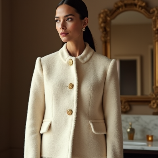 Women's Cropped Boucle Duster