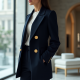 Women's Gold-Button Power Suit Jacket
