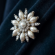 Women's Pearl & Rhinestone Brooch