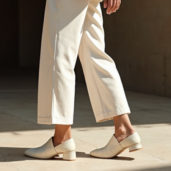 Women's Asymmetrical Heel Mule