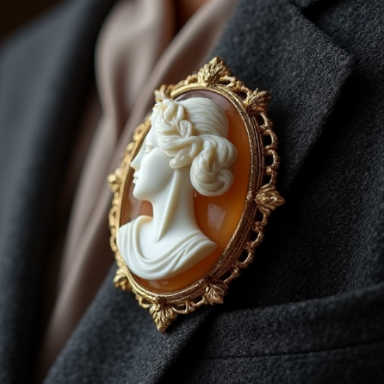 Women's Vintage Cameo Brooch