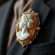 Women's Vintage Cameo Brooch