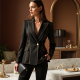 Women's Metallic Gold-Accented Blazer