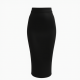Women's Simple High Waist Knee Skirt