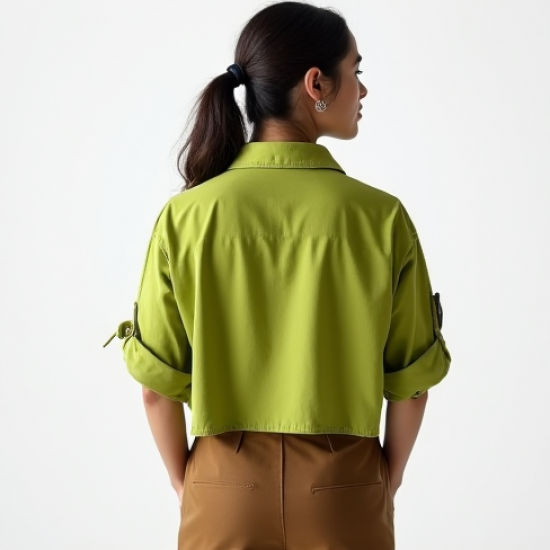 Women's Lime Green Utility Shirt