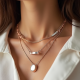 Women's Mixed Metal Layered Necklace