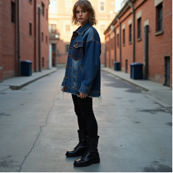 Women's Distressed Patchwork Jacket