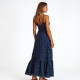 Women's Polka Dot Tiered Maxi Dress