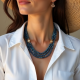 Women's Long Beaded Multi-Layer Necklace