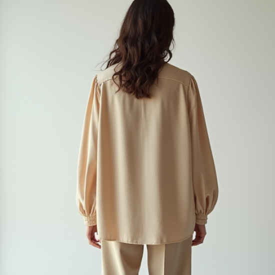 Women's Oversized Shoulder Poet Blouse