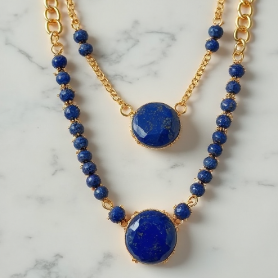 Women's Gemstone & Chain Layered Necklace