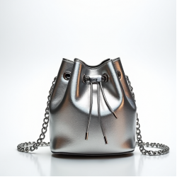 Women's Metallic Mini Bucket Bag