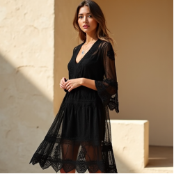 Women's Lace Mesh Duster