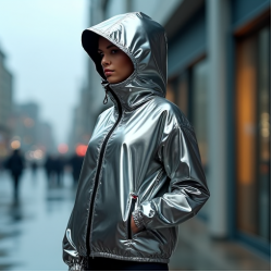 Women's High-Shine Windbreaker