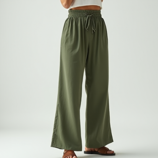 Women's Low Waist Paperbag Pants