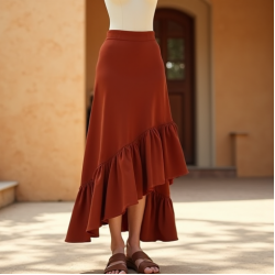 Women's Asymmetric Ruffle Skirt