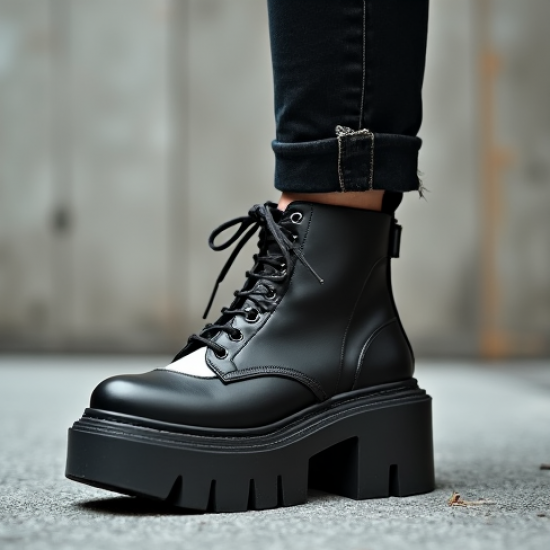 Women's Two-Tone Chunky Boot