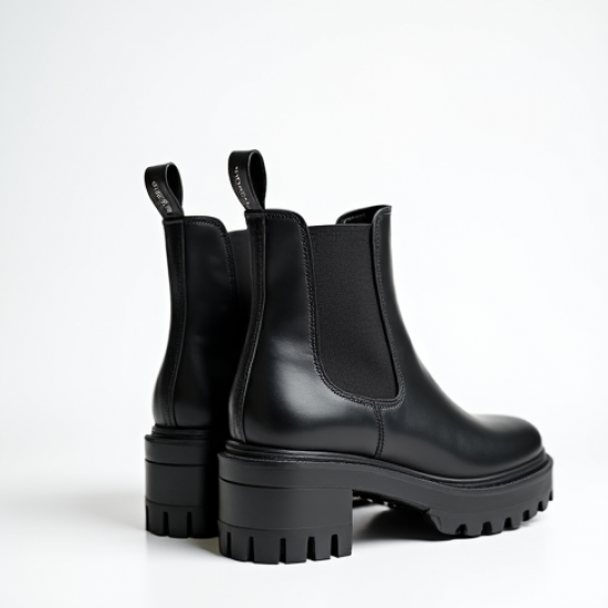Women's Lug Sole Block Heel Boot