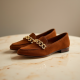 Women's Suede Chain Ballet Flat